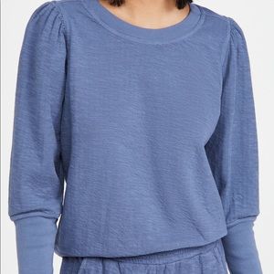 Apiece Apart Olympic Blue puff shoulder sweatshirt